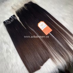 100%-Vietnamese-Bone-Straight-Hair-Weft-8”-32”-Brown-Tip-Factory-Price
