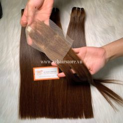 Premium-Weft-Bone-Straight-Hair-in-Brown-Color-High-Quality-Lustrous-and-Shiny
