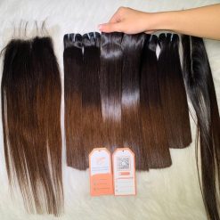 Premium-Vietnamese-Bone-Straight-Hair-8-32- Brown-Tip-Factory-Price