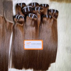 Top-Wholesale-Bone-Straight-Hair-Brown-Color-100%-Vietnamese-Human-Hair