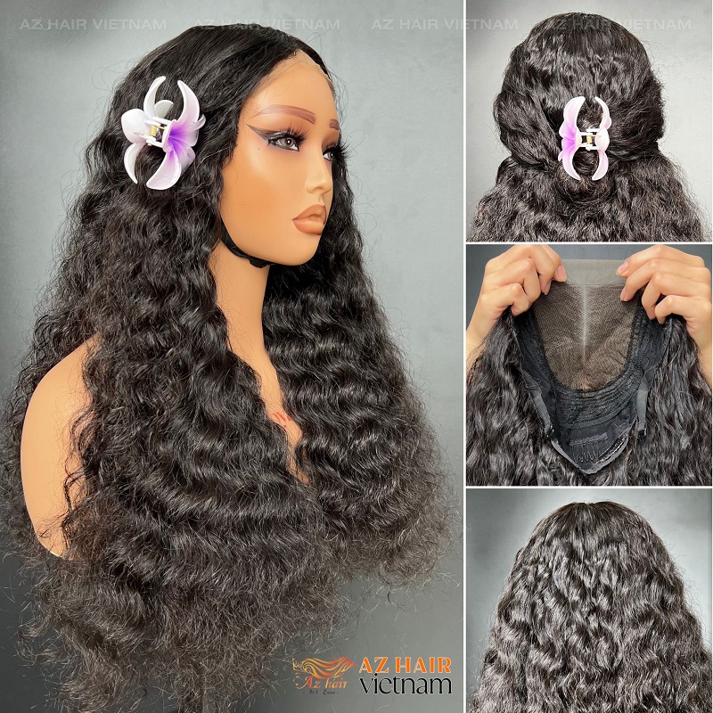 AZ Deep Wavy Human Hair Wig