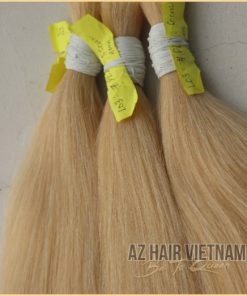 Straight Bulk Blonde color Human hair extensions az hair vietnam 100% remy hair