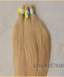 Straight bulk blonde color est human hair supplier big hair factory by az hair vietnam 100% hair vietnamese.