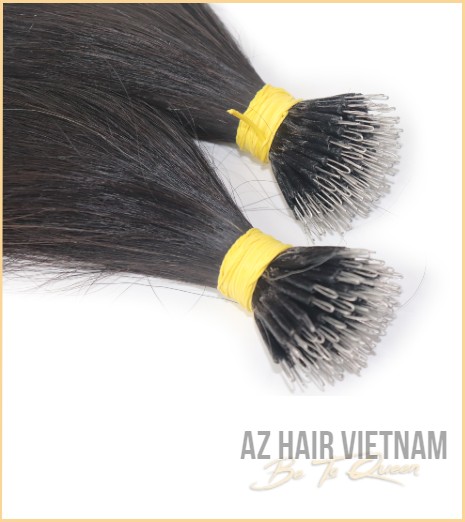 Nano Tip Hair Extensions Straight Natural  #1 Black Color Human Hair Vietnam