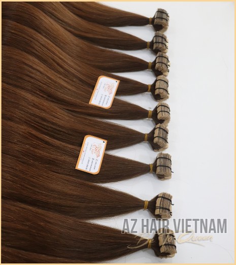 Tape In Hair Extensions Real Tape Hair Straight Brown Color Best Quality Wholesale Price List Human Hair Vietnam