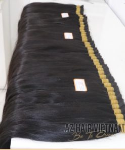 Bulk straight hair extensions raw material natural color by AZ HAIR VIETNAM best quality human hair extensions length 8 -32 inches