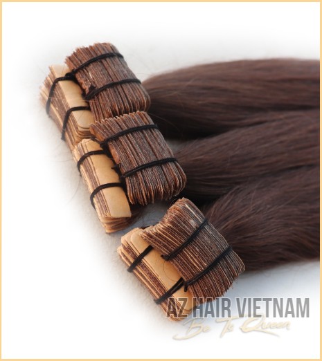 Tape In Hair Extensions Straight Brown Color Best Quality Wholesale Price List