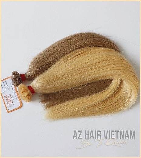 U -Tip In Hair Extensions Straight Hair Color #613 and #14c