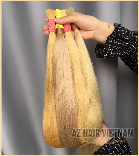 Bulk Straight Hair Extensions Colors #613, #60c, #16c Vietnamese 100% Quality Raw Hair