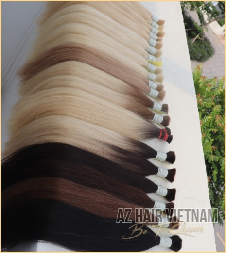 Bulk Straight Hair Extensions Brown Color Vietnam In Best Quality
