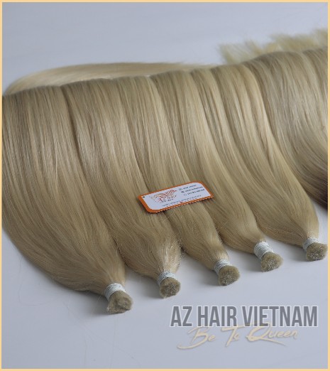 Bulk Straight Hair Extensions Color #60c Only Virgin Hair Vietnamese