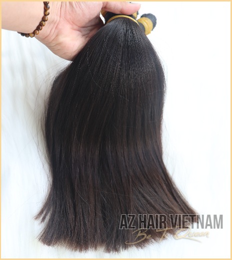 Hair Bulk Extensions Natural Brown Color