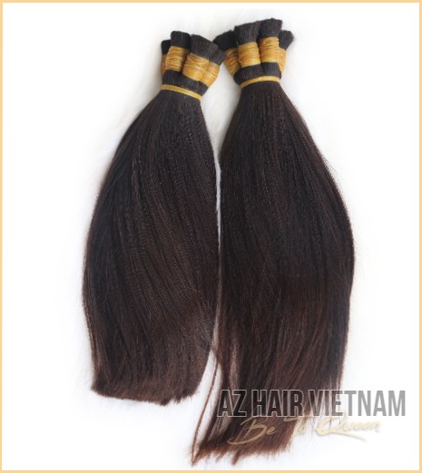 Hair Bulk Extensions Natural Brown Color