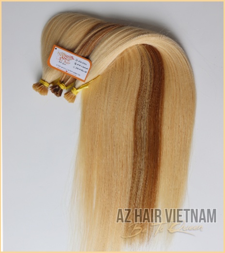 I Tip Hair Extensions Straight Colored #613 #60c Mix Highlight Color #12-#613 Human Hair Vietnam