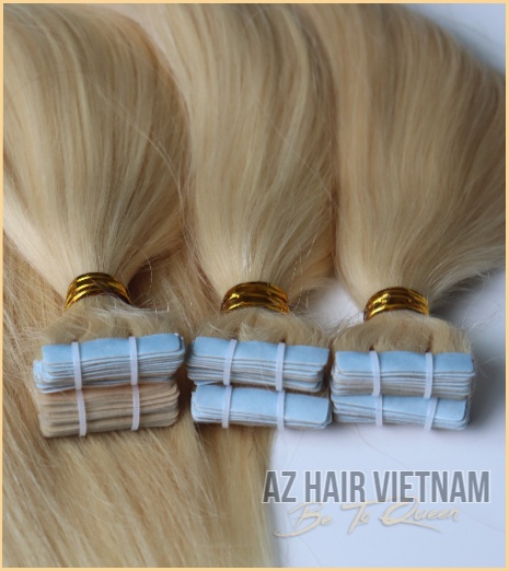 Tape-In Hair Extensions Blonde #613 Color Hair Vietnamese