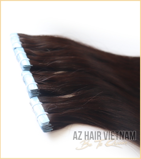Tape In Hair Extensions Natural Brown Color Vietnam