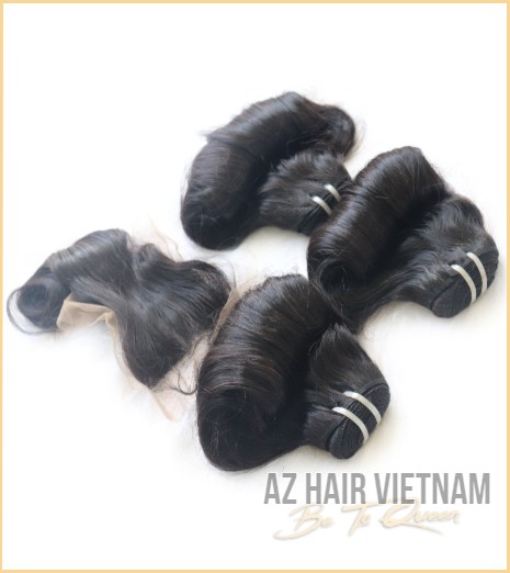 Egg Curly Natural Color Human Hair Vietnam Best Quality