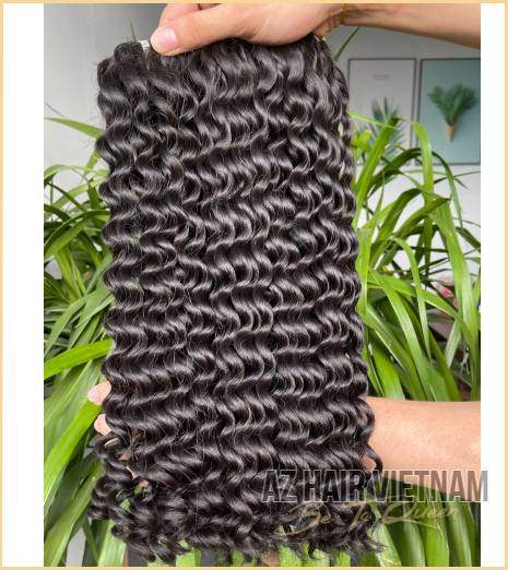 Water Curly Texture Super Double Drawn Quality Human Hair Vietnamese