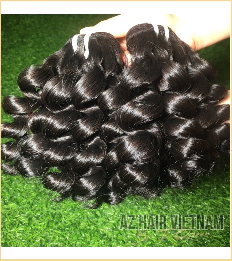 Deep Curly Texture Natural Color Human Hair Vietnam Best Quality 16 Inches