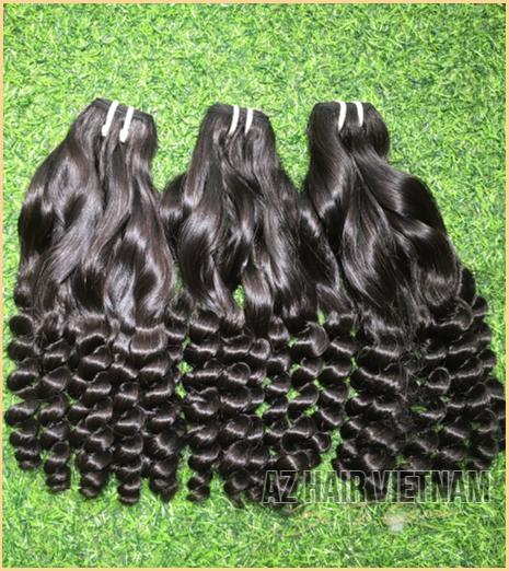 Half Deep Curly Natural Color Human Hair Vietnam Best Quality