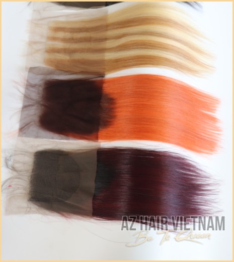 Closure Straight Hair 4×4 Size Colored Hair Vietnamese