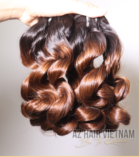 Ocean Wavy Texture Ombre Color Human Hair Vietnamese
