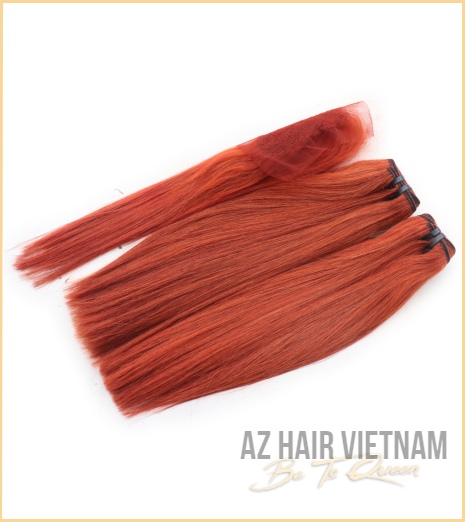 Weft Hair By 200 Grams 16 Inches Color Orange AZ13