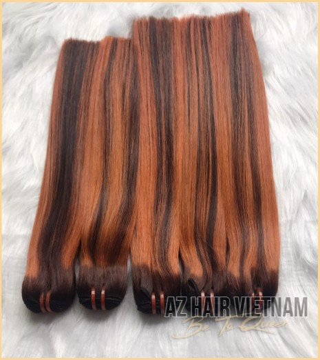 Wholesale Price Super Double Drawn Bone Straight Hair Piano Color AZ38