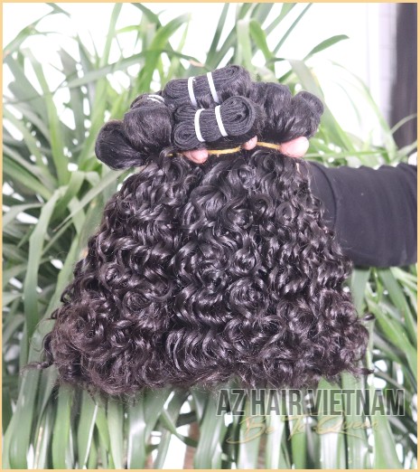 Burmese Curly Hair Vietnamese Quality Hair color black human Vietnam