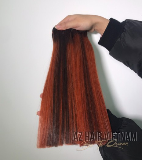 Bone Straight Vietnamese Human Hair AZ16 Piano Color Full Length 8-32 inches