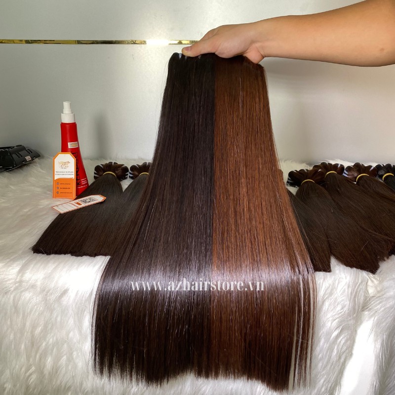 Magnificent Natural Color Weft Hair Extensions High-Quality Wholesale Price