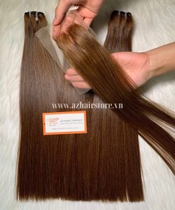 Premium-Weft-Bone-Straight-Hair-in-Brown-Color-High-Quality-Lustrous-and-Shiny