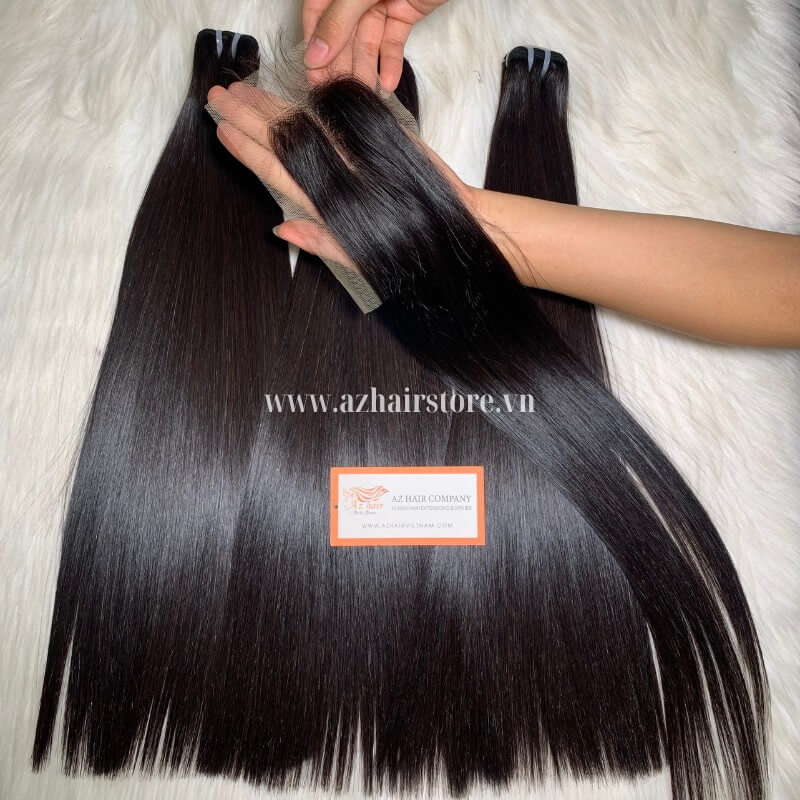 Vietnamese Bone Straight Hair Weft Natural Color Enchanting Elegance Wholesale Price