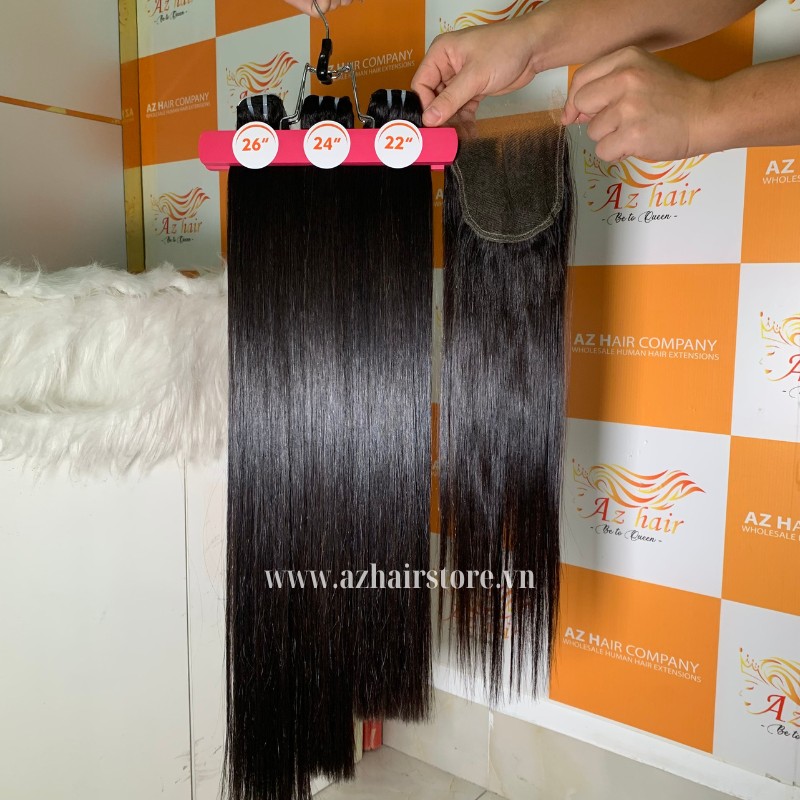 Wholesale Natural Vietnamese Bone Straight Hair Extensions 12A-Grade Quality