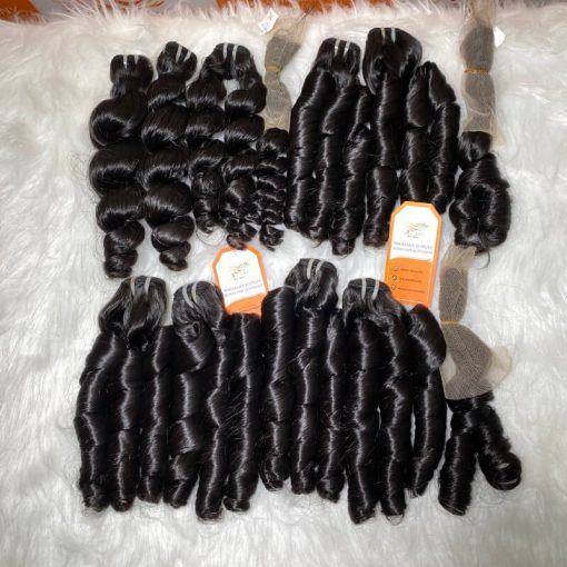 Luxurious-Curly-Weft-Hair-Extensions-100%-Human-Hair-Premium-Quality