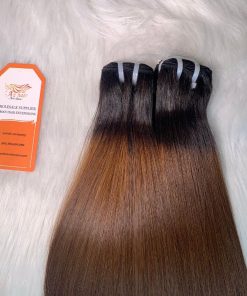 Luxury-Weft-Bone-Straight-Hair-100%-Vietnamese-Human-Hair-Ombre-Color