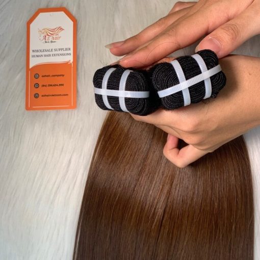 Luxury-Weft-Bone-Straight-Hair-100%-Vietnamese-Human-Hair-Ombre-Color