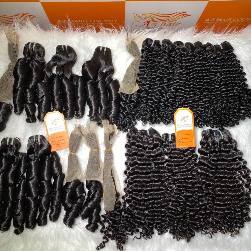 Top Best Selling Vietnamese Curly Weft Hair Extensions Factory Price