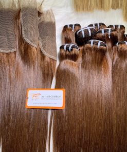 Top-Wholesale-Bone-Straight-Hair-Brown-Color-100%-Vietnamese-Human-Hair