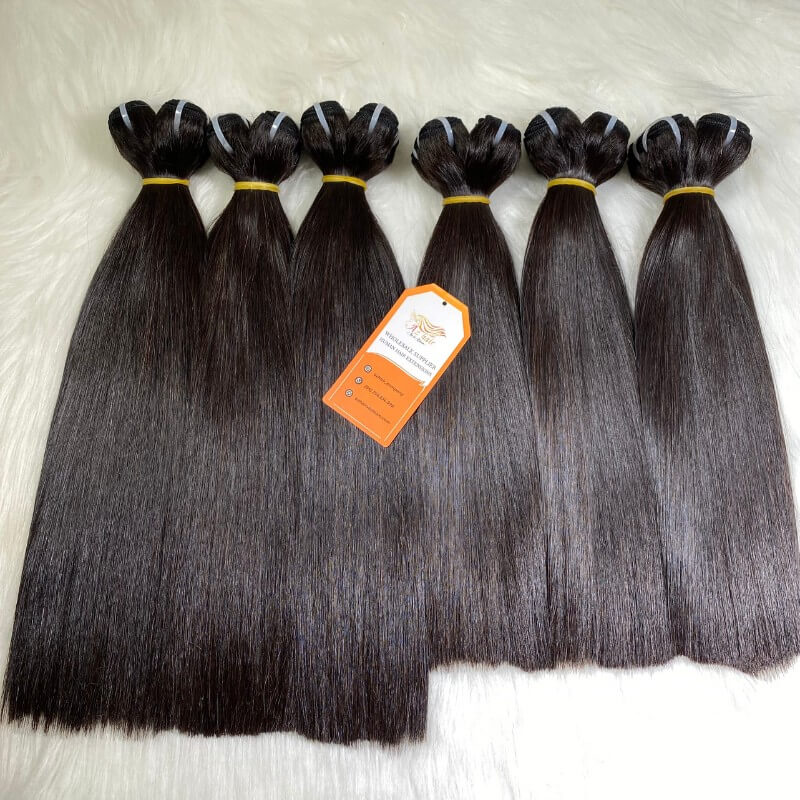 Top-notch Bone Straight Weft Hair Extensions 100% Vietnamese Human Hair