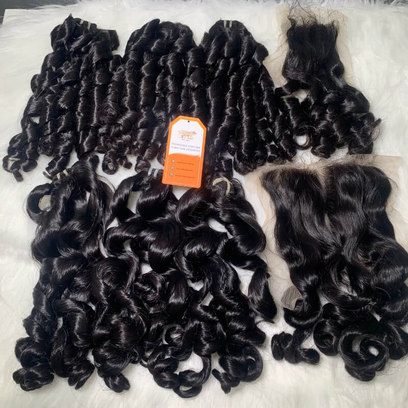Wholesale Premium Vietnamese Weft Hair Extensions Wavy Curly Textured