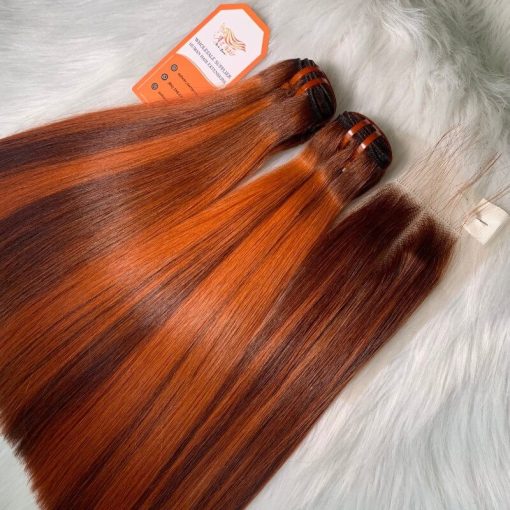 Wholesale-Price-Weft-Bone-Straight-Hair-Premium-Highlight -Color-100%-Human-Hair