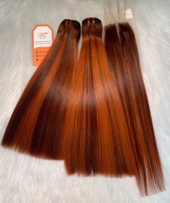 Wholesale-Price-Weft-Bone-Straight-Hair-Premium-Highlight -Color-100%-Human-Hair