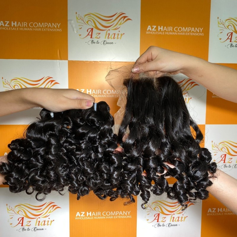 High-End Curly Weft Hair Extensions 100% Human Hair Special Offer Price