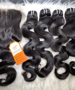 High-end-Wavy-Weft-Hair-Extensions-100%-Raw-Human-Hair-Factory-Price