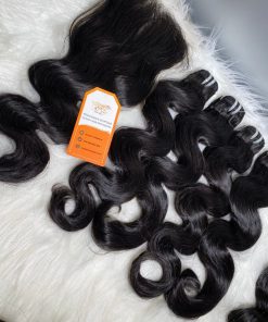 High-end-Wavy-Weft-Hair-Extensions-100%-Raw-Human-Hair-Factory-Price