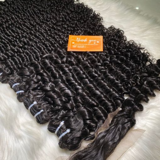 High-quality-Weft-Curly-Hair-Extensions-Premium-Hair-Quality-100%-Raw-Hair