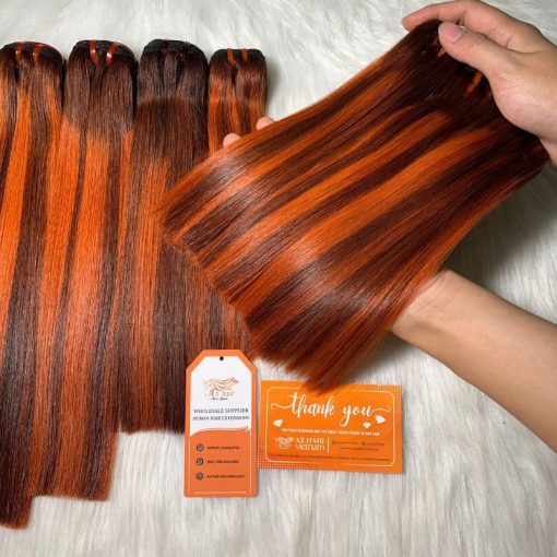 Highlight-Colored-Bone-Straight-Hair-Premium-Hair-Quality-Factory-Price