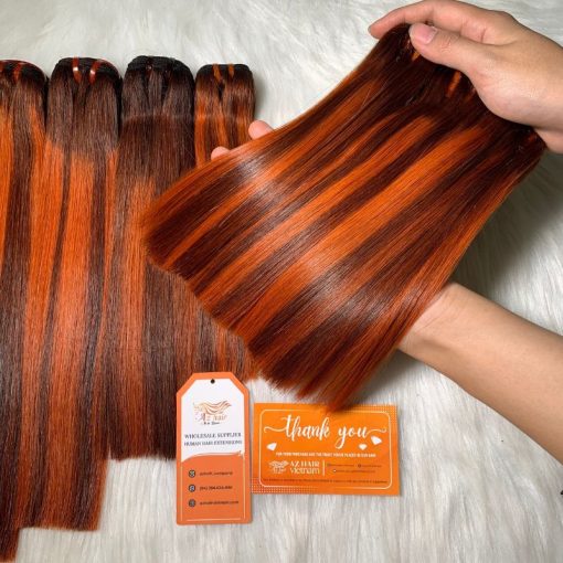 Highlight-Colored-Bone-Straight-Hair-Premium-Hair-Quality-Factory-Price