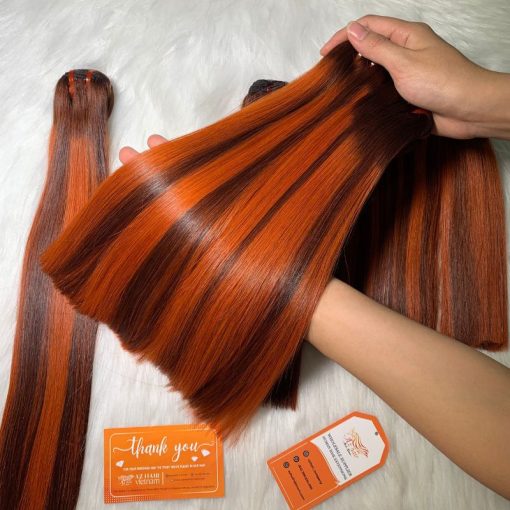 Highlight-Colored-Bone-Straight-Hair-Premium-Hair-Quality-Factory-Price